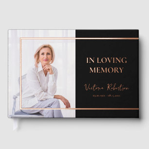 Herdenking Keepsake Modern Memorial Funeral Gastenboek