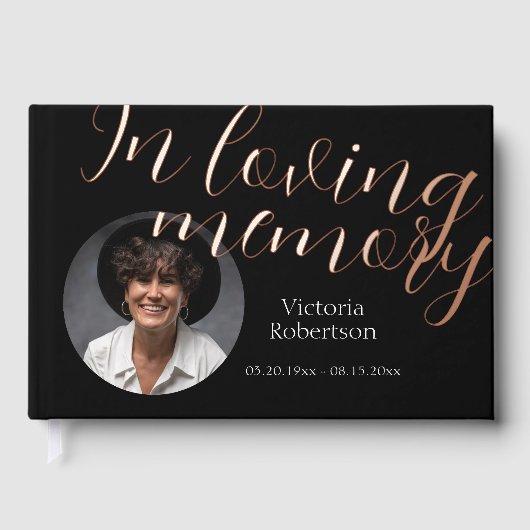 Herdenking Keepsake Modern Memorial Funeral Gastenboek (Voorkant)