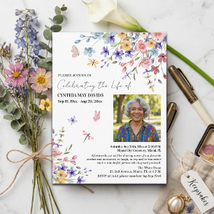 Herdenking Levensbloemen Foto Briefkaart