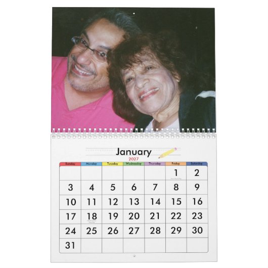 Herdenking mama kalender (Jan 2027)