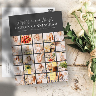 Herdenking Modern Eenvoudig Minimalistisch 25 Foto Briefkaart