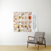 Herdenking Modern Eenvoudig Minimalistisch 25 Foto Wandkleed (In Situ (horizontaal))