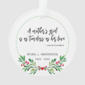 Herdenking Moederverdriet Groen Foto Keepsake Ornament (voorkant)