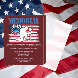 Herdenking op de herdenking van de gestorven vlag flyer