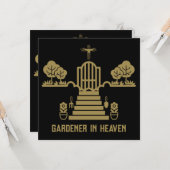 Herdenking Rouw Tuinier Funeral Kaart (Voorkant / Achterkant in situ)