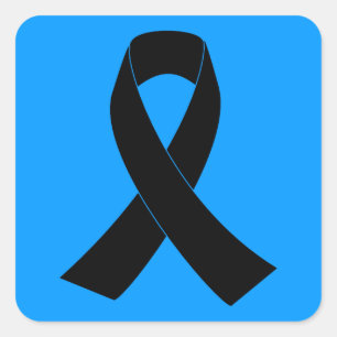 Herdenking, Rouw zwart bewustzijnslint Vierkante Sticker