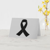 Herdenking, rouwend zwart bewustzijn, lint kaart (Gele Bloem)