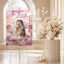 Herdenking Roze Rozen Herdenkingsposter