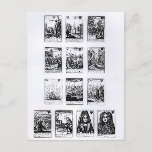 Herdenking speelkaarten briefkaart (Voorkant)