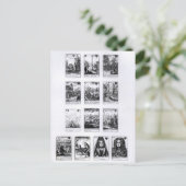 Herdenking speelkaarten briefkaart (Staand voorkant)