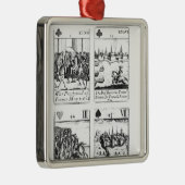 Herdenking speelkaarten metalen ornament (Rechts)