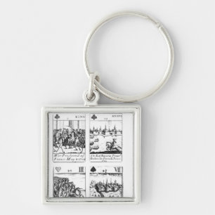 Herdenking speelkaarten sleutelhanger