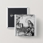 Herdenking speelkaarten vierkante button 5,1 cm (Voorkant /achterkant)