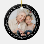 Herdenking van aangepaste foto's Memorial Keramisch Ornament (Achterkant)