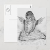 Herdenking van Briefkaart met een engeltje (Voorkant / Achterkant)