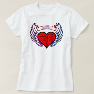 Herdenking van congenitale hartdefecten t-shirt