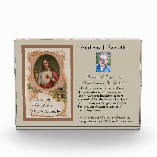 Herdenking van de begrafenis van de herdenking van fotoblokken (Voorkant)