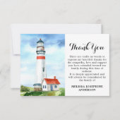 Herdenking van de begrafenis van de vuurtoren bedankkaart (Voorkant)