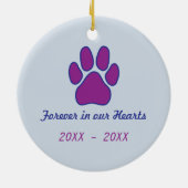 Herdenking van de herdenkingsronde van de keramisc keramisch ornament (Achterkant)