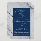 Herdenking van de levensdenkdienst kaart (Voorkant / Achterkant)