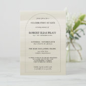 Herdenking van de levensherdenkingsminimalist Boho Kaart (Staand voorkant)