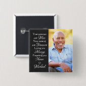 Herdenking van de moderne Memorial Foto Vierkante Button 5,1 Cm (Voorkant /achterkant)