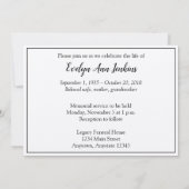 Herdenking van de redactie van Red Poppy Memorial  Kaart (Achterkant)