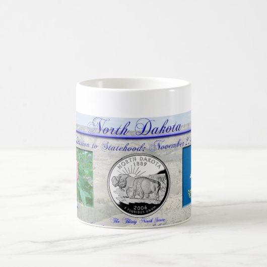 herdenking van de staat North Dakota Koffiemok (Center)