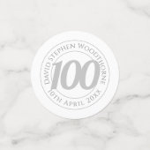 Herdenking van de verjaardag van de gepersonalisee confetti (Kleine voorkant)