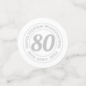 Herdenking van de verjaardag van de gepersonalisee confetti (Kleine voorkant)