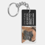 Herdenking van foto Pet Memorial Sleutelhanger (Voorkant Links)