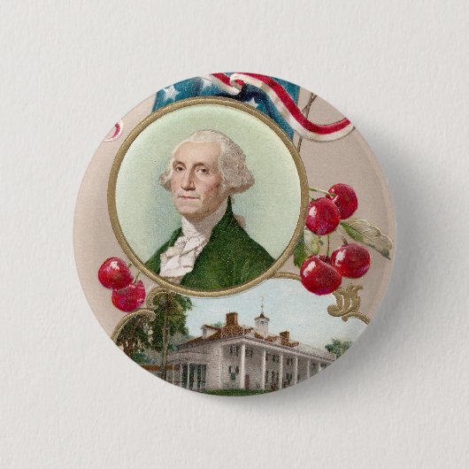 Herdenking van George Washington Ronde Button 5,7 Cm (Voorkant)