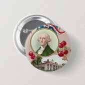 Herdenking van George Washington Ronde Button 5,7 Cm (Voorkant /achterkant)