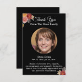 Herdenking van het begrafenissympathie bedankkaart (Voorkant / Achterkant)