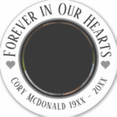 Herdenking van het gedenkteken, eeuwig in ons hart sticker (Voorkant)