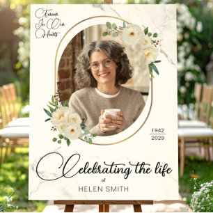 Herdenking van het Leven, Bloemrijke Funeral Herde Poster