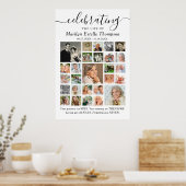 Herdenking van het leven Citaat 27 Fotocollage Poster (Keuken)