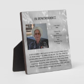 Herdenking van het leven door Janz Fotoplaat (Voorkant)