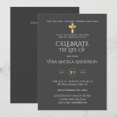 Herdenking van het leven Katholieke uitvaart herde (Voorkant / Achterkant)