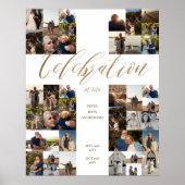 Herdenking van het leven Kruisfoto Collage Begrafe Poster (Voorkant)