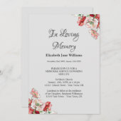 Herdenking van het leven | Poppie Kaart (Voorkant / Achterkant)