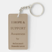 Herdenking van holocaust — Bewustmaking van koolst Sleutelhanger (achterkant)
