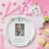 Herdenking van Leven Groene Man Foto Herdenkingsdi Papieren Bordje (Feest)