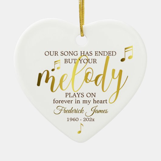 Herdenking van Memorial Music Quote Keepomwille Ce Keramisch Ornament (Voorkant)