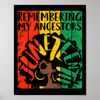 Herdenking van mijn anker Black Freedom 1865 Poster