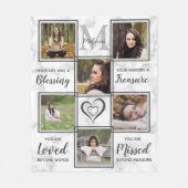 Herdenking van moderne familie Keepomwille Foto Co Fleece Deken (Voorkant)