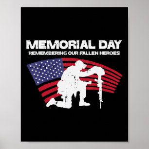 Herdenking van onze gestorven helden Amerikaanse v Poster