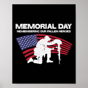 Herdenking van onze gestorven helden Amerikaanse v Poster