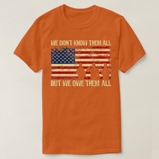 Herdenking van onze strijdkrachten t-shirt (Design voorkant)