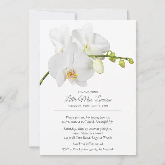 Herdenking van orchidee (Voorkant)